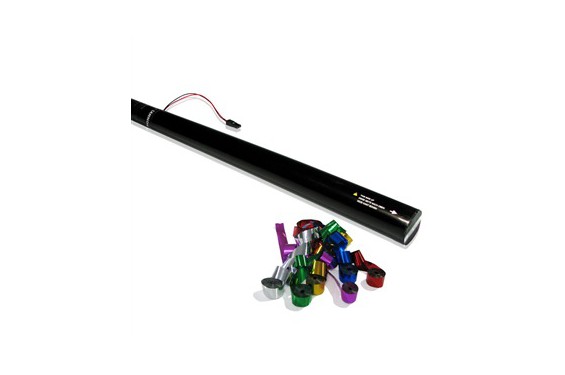 MAGIC FX - Canon à serpentins métalliques électrique à usage unique - 80cm - Multicolore (Neuf)