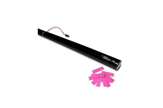 Canon à confettis UV électrique à usage unique - 80cm - Rose Fluo (Neuf)