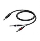 PROCAB - 6.3 mm Jack male stereo to 2 x 6.3 mm Jack male - 3m (New)