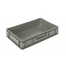 Euronorm stacking box 600x400x120mm gray background and solid sides (New)