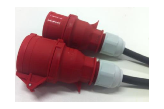 Extension electrical cable 5-pole female CEE plug to 5-pole male CEE 380V - Titanex 5g2.5 - 20m (New)