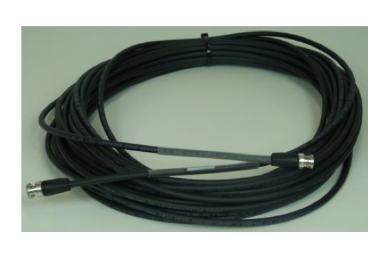 Black digital video cable with BNC connectors 1505F BJP9 male BNC 75 ohms - 20m (New)