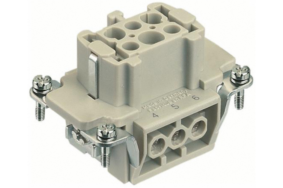 HARTING - Connecteur Femelle &agrave; visser 6 contacts (Neuf)