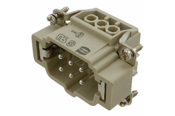 HARTING - Connecteur M&acirc;le &agrave; visser 6 contacts (Neuf)