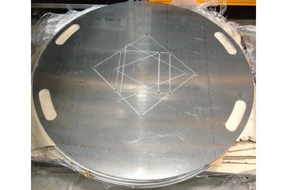 Soil base aluminum light 1m diameter round - Thickness 1cm tfor triangular and square structure 290 & 390 - 25Kg (New)