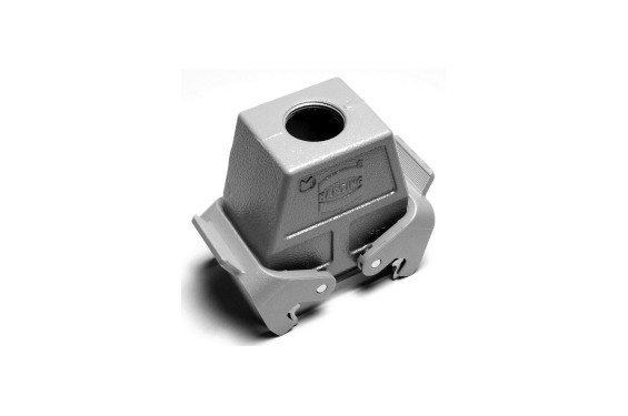 HARTING - Capot prolongateur M32 gris avec embase 2 leviers - Sortie verticale - 16 contacts (Neuf)