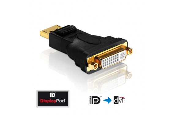 PureInstall - Adaptateur DisplayPort mâle vers DVI femelle PI160 (Neuf)