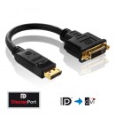PureInstall - Adaptateur DisplayPort mâle vers DVI femelle PI170 - 0.10m (Neuf)