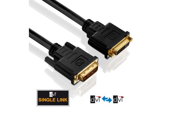 PureInstall - Câble DVI Single Link PI4100 - 1m (Neuf)
