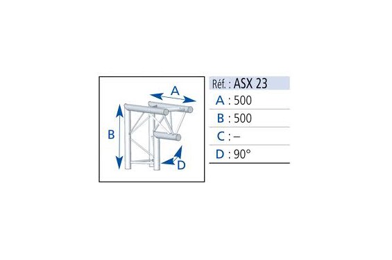 ASD - SX290 - Angle 2D ASX23 - 90° Vertical - Kit de connexion non fourni (Neuf)