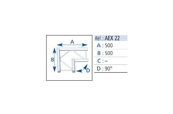 ASD - EX290 - Angle 2D AEX22 - 90° Horizontal - Kit de connexion non fourni (Neuf)