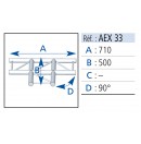 ASD - EX290 - Angle 3D AEX33 - 90° Horizontal à plat - Kit de connexion non fourni (Neuf)