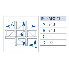 ASD - EX290 - Angle 4D AEX41 - 90° Horizontal - Kit de connexion non fourni (Neuf)
