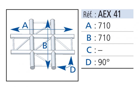 ASD - EX290 - Angle 4D AEX41 - 90° Horizontal - Kit de connexion non fourni (Neuf)