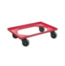 Transport trolley with 4 swivel wheels rubber for boxes 600x400mm or 400x300mm (New)