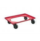 Chariot de transport avec 4 roulettes pivotantes en caoutchouc pour bacs 600x400mm ou 400x300mm (Neuf)