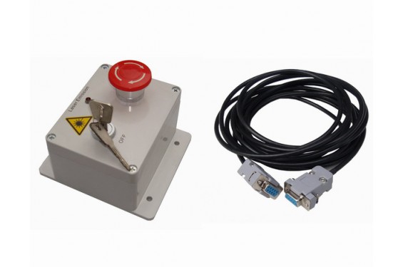 ECS - Arrêt d'urgence pour laser ECS - Livré avec 20m de câble (Neuf)