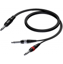 PROCAB - 6.3 mm Jack male to 2 x 6.3 mm Jack male (New)