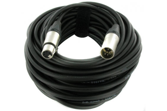 DMX AES SOMMER 3 wire cable with Male & Female connectors NEUTRIK 5 poles - 20m (New)