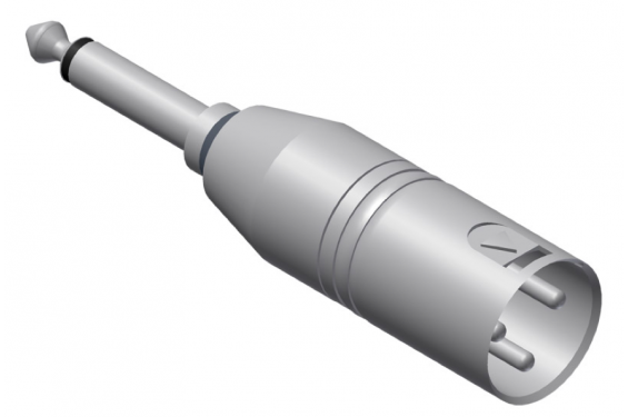PROCAB - Adaptateur XLR M&acirc;le vers Jack M&acirc;le mono 6.35mm - VC126 (Neuf)