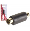 VELLEMAN - Adaptateur S-VHS mâle mini-DIN 4 pôles vers RCA femelle doré - AVW140 (Neuf)