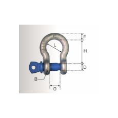 Shackle high strength screw lyre - 0.5 tonne (New)