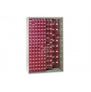 Armoire avec 2 panneaux coulissants composée de 266 blocs tiroirs basculants -  600x1250x1950 mm (Neuf)