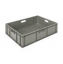 Euronorm stackable bin 800x600x210mm - standard back and sides full - Grey (New)