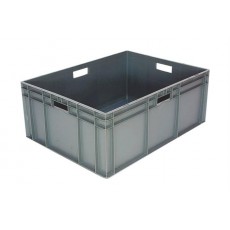 Euronorm stackable bin 800x600x320mm - standard back and sides full - Grey (New)