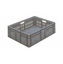 Euronorm storage bin - 800x600x235mm - Reinforced closed base and sides - Grey (New)