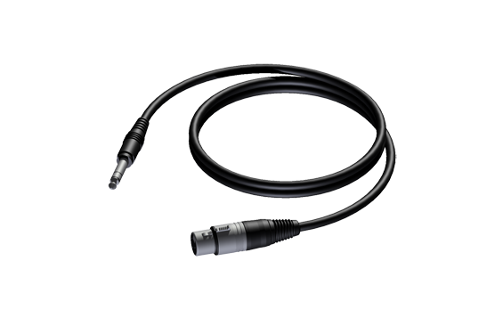 PROCAB - Câble XLR Femelle vers Jack Mâle 6.3mm - 1.5m (Neuf)