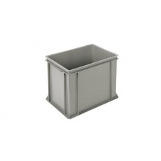Euronorm stackable bin 400x300x320mm - standard back and sides full - Grey (New)