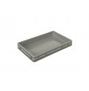 Euronorm stackable bin 600x400x70mm - standard back and sides full - Grey (New)