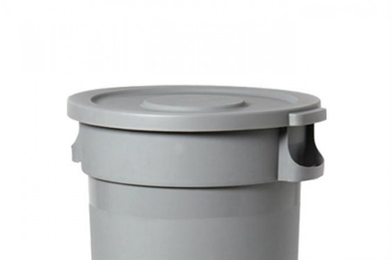 Couvercle clipsable pour conteneur rond - 80L - Gris (Neuf)
