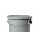 Couvercle clipsable pour conteneur rond - 80L - Gris (Neuf)