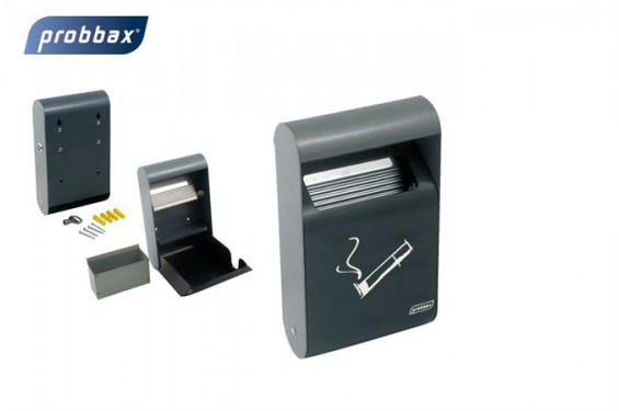 Cendrier mural rectangulaire - 152x64x255mm - 1,5L (Neuf)