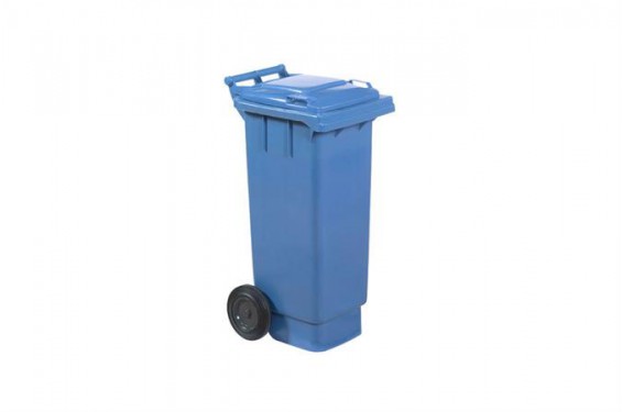 Conteneur à déchets sur roues - 80L - Bleu (Neuf)