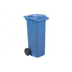 Conteneur à déchets sur roues - 140L - Bleu (Neuf)