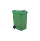 Conteneur à déchets sur roues - 360L - Vert (Neuf)