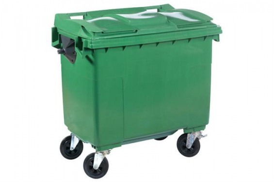 Maxi-container on 4 casters - 660L - Green (New)