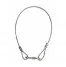 SHOWTEC - Élingue acier galvanisé câble 4mm - 50cm avec mousqueton Homologuée 40 Kg (Neuf)