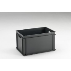 Euronorm storage bin - 600x400x320mm - Standard closed base and sides - Grey (New)