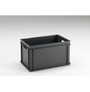 Euronorm storage bin - 600x400x320mm - Standard closed base and sides - Grey (New)