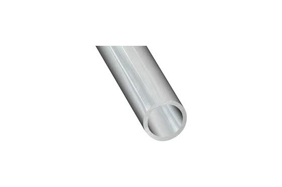 Profilé rond en aluminium 50mm - Livré avec 2 bouchons - Longueur 3,5m (Neuf)