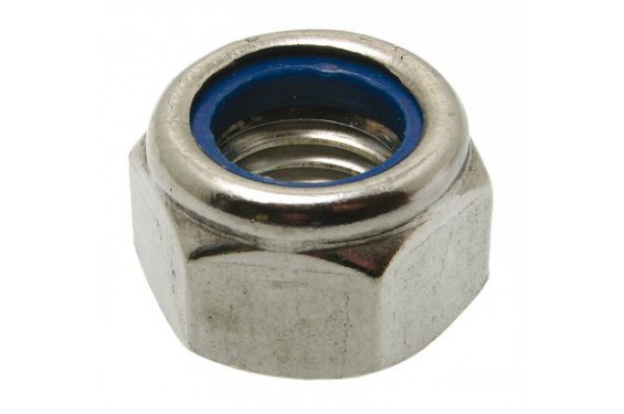 Hexagonal nut auto-brakes from non-metallic insert DIN 985 Steel class 6 ZN 8 mm (New)