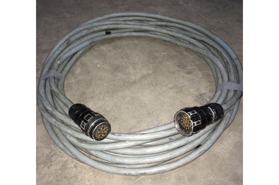 C&acirc;ble Socapex 14G2.5 M&acirc;le et Femelle 19 p&ocirc;les 6 circuits - Gris - 40m (Occasion)