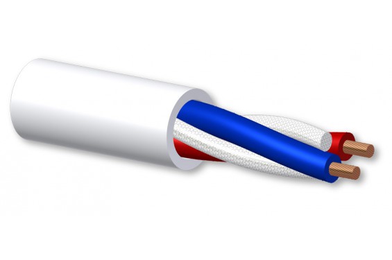 PROCAB - LS25W - Speaker Cable - Round - 2 x 2,5mm&sup2; - White - Meter (New)