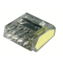 Borne d'extrémité de fil 4 entrées jaune - 960° - 450V - 24A - 100 pièces (Neuf)