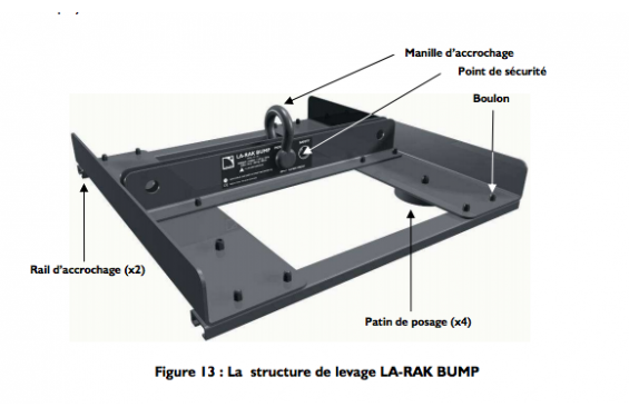 L-ACOUSTICS - LA-RAK BUMP Lifting structure for 4 x LA-RAK ( New)