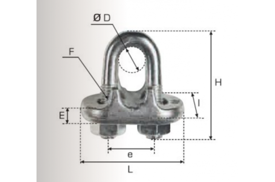 Serre c&acirc;ble &agrave; &eacute;trier zingue D10 - SCG10 (Neuf)